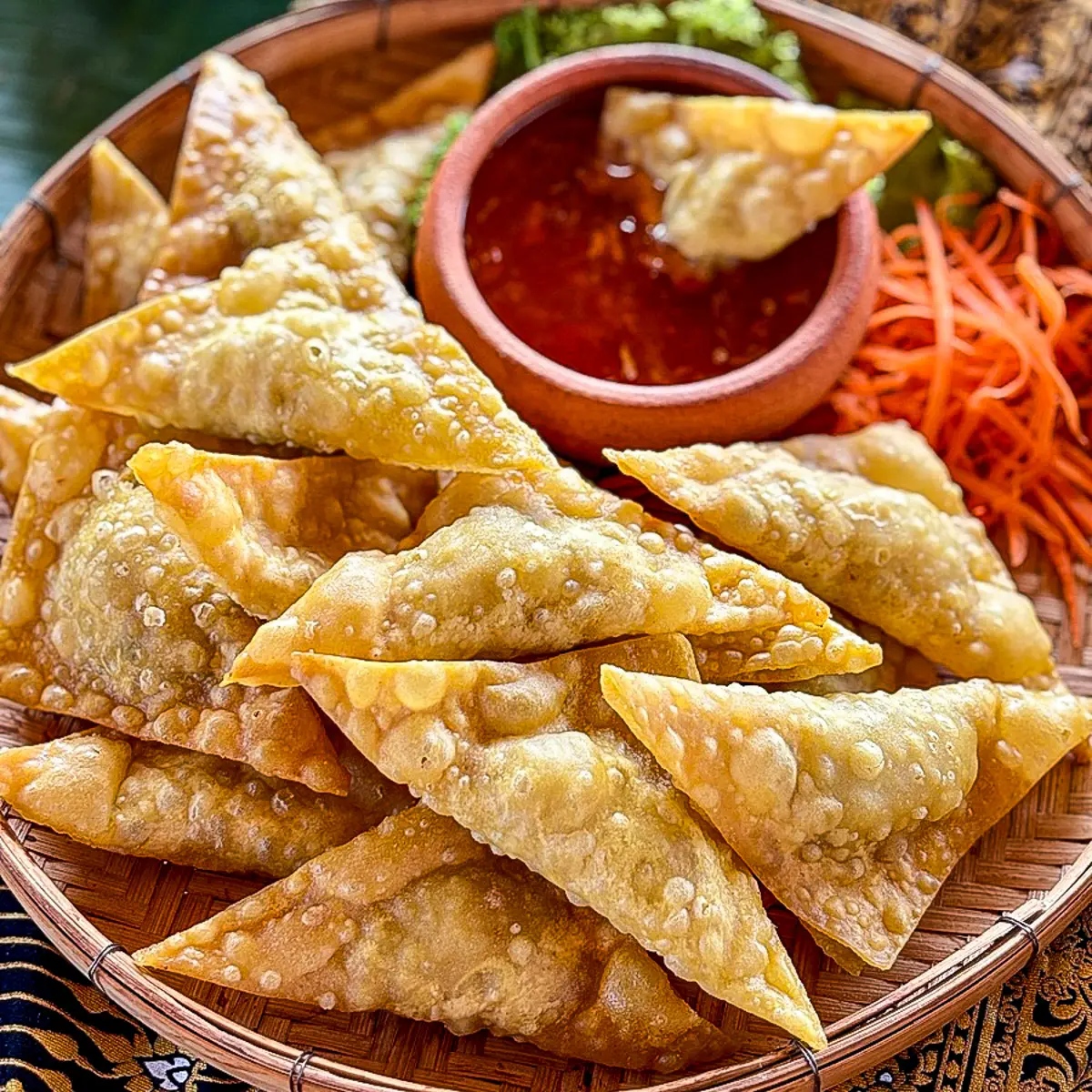 thai fried wonton with sauce